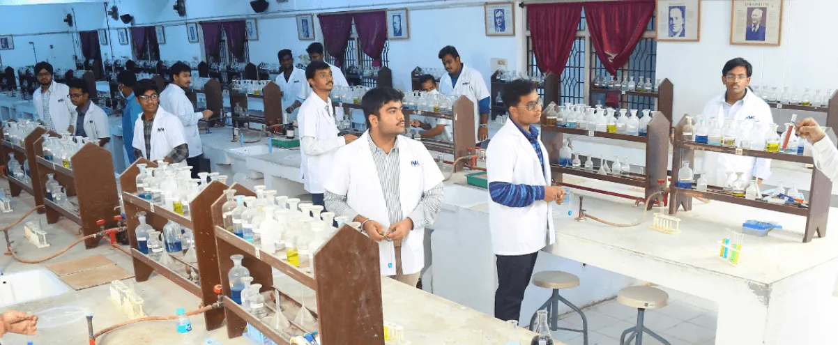 Students at work in the AVMCH biochemistry practical laboratory