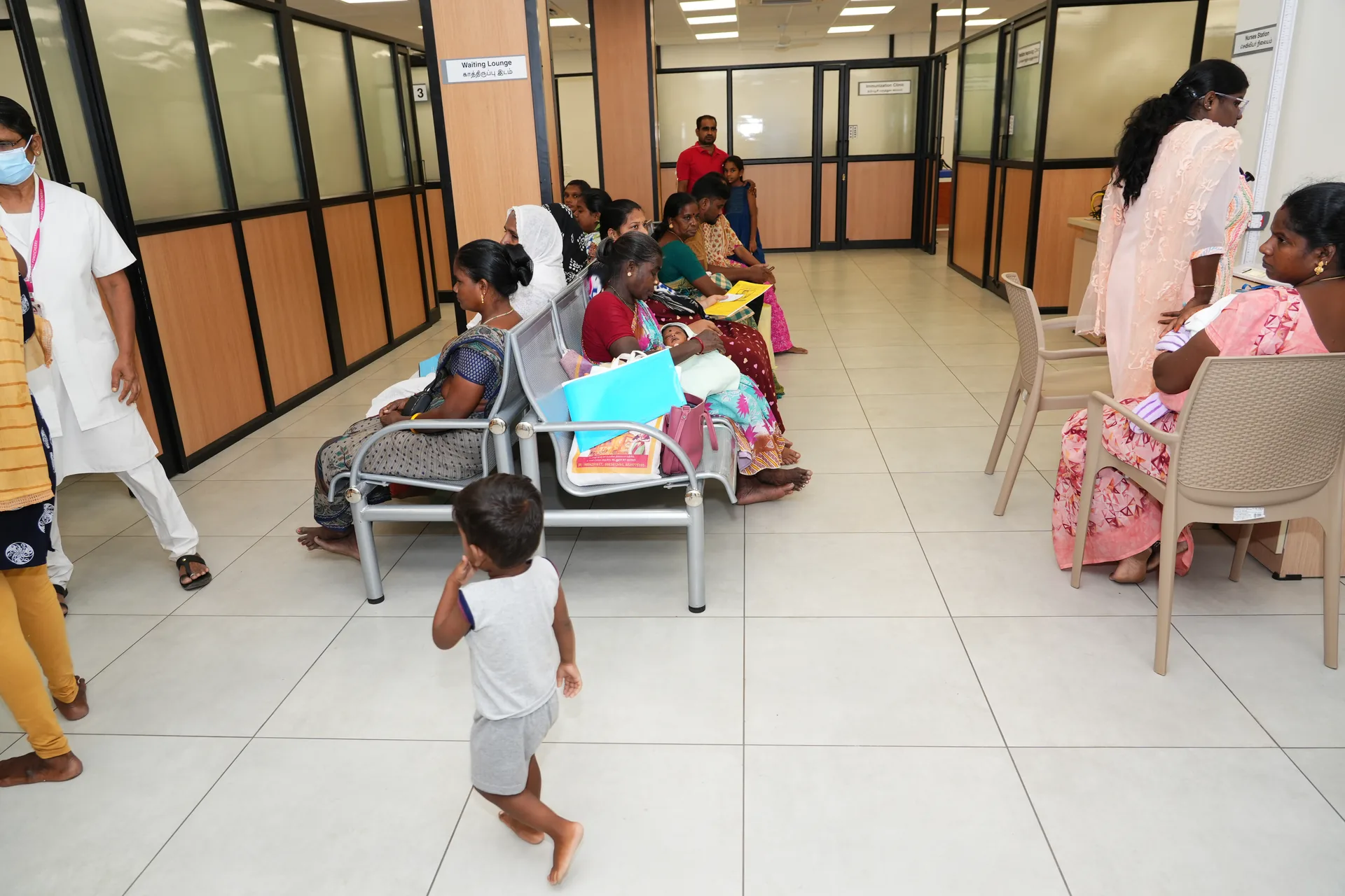 Paediatrics OPD waiting and clinic area